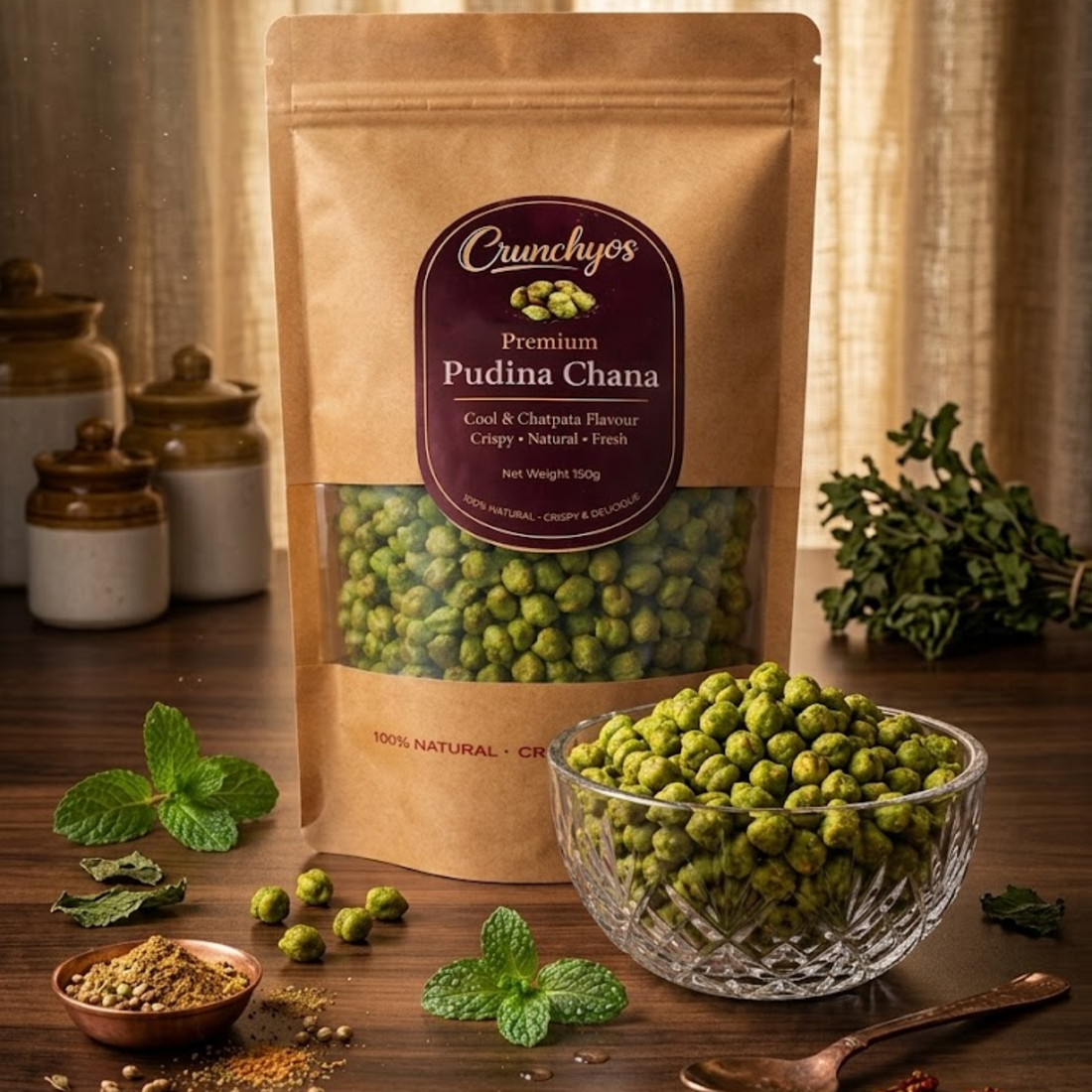 Crunchyos Pudina Chana