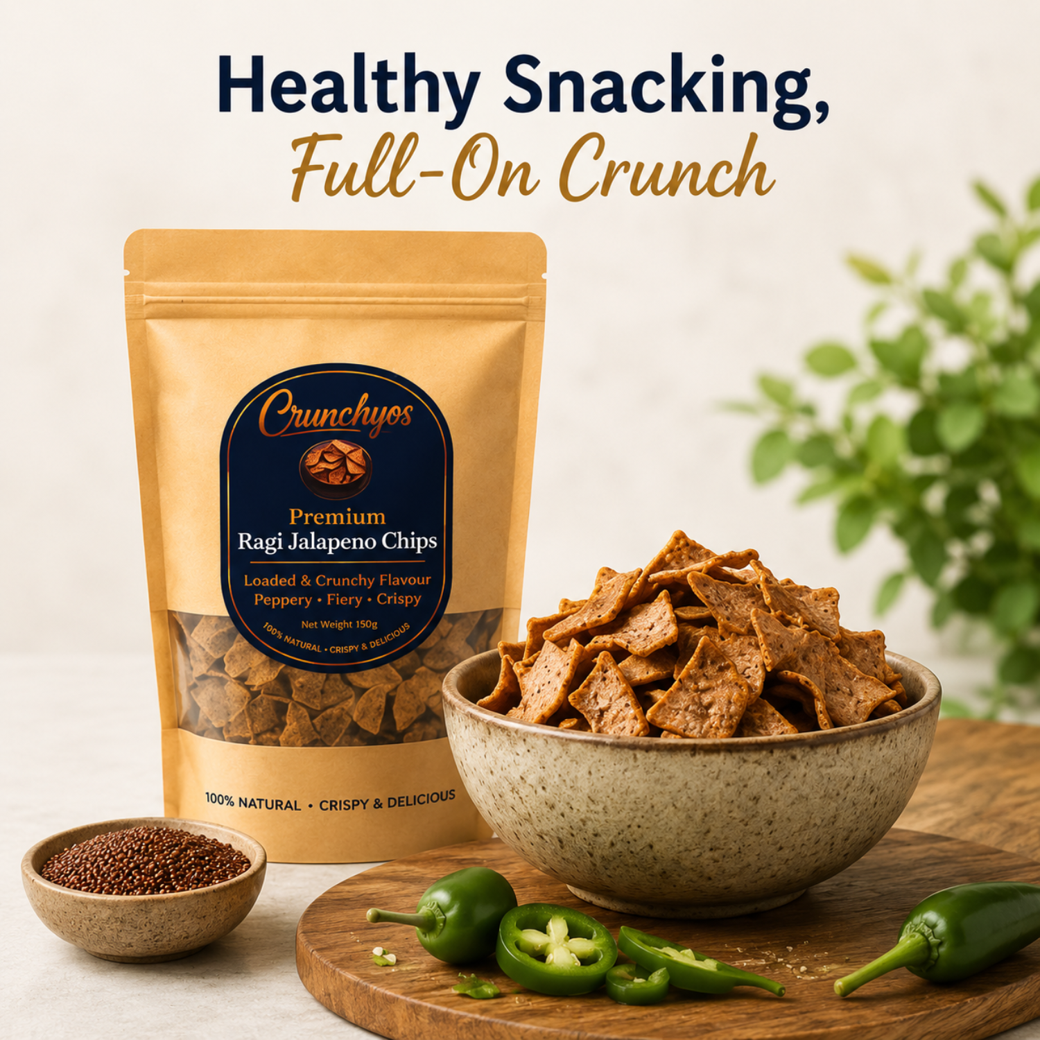 Crispy Ragi Chips- Crunchyos
